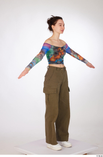 Sutton brown cargo wide leg pants casual dressed long sleeve…